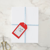 Traditionelle rote Geschenkanhänger mit Liebe (Mit Garn)
