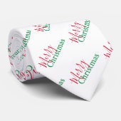 Traditionelle rote und grüne frohe Weihnachten Krawatte (Gerollt)