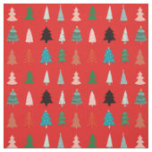Traditionelle rote Weihnachtsmuster grüne Bäume pi Stoff (Muster)