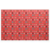 Traditionelle rote Weihnachtsmuster grüne Bäume pi Stoff (Fat Quarter (45,7 x 55,9 cm))