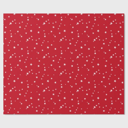 Traditionelle rote weiße Sterne Geschenkpapier (Flach)