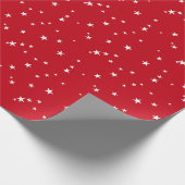 Traditionelle rote weiße Sterne Geschenkpapier (Ecke)