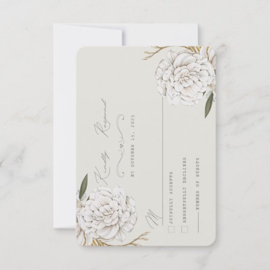 Traditionelle RSVP-Karte RSVP Karte (Vorderseite)