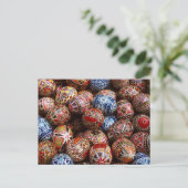 Traditionelle rumänische Ostereier Feiertagspostkarte (Stehend Vorderseite)