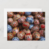 Traditionelle rumänische Ostereier Feiertagspostkarte (Vorne/Hinten)