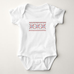 Traditionelle rumänische Volkskunstmotive Rumäni Baby Strampler
