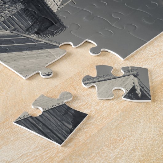 Traditionelle russisch-orthodoxe Holzkirche Puzzle (Seite)