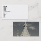 Traditionelle russisch-orthodoxe Holzkirche Visitenkarte (Vorne/Hinten)