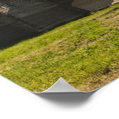 Traditionelle russisch-orthodoxe Kirche aus Holz Poster (Ecke)