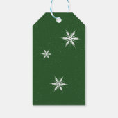 Traditionelle rustikale frohe Weihnachten Geschenkanhänger (Rückseite)