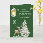 Traditionelle rustikale frohe Weihnachten Karte (Gelbe Blume)