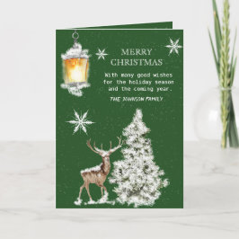 Traditionelle rustikale frohe Weihnachten Karte