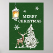 Traditionelle rustikale frohe Weihnachten Poster (Vorne)