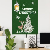 Traditionelle rustikale frohe Weihnachten Poster (Heimbüro)