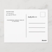 Traditionelle rustikale frohe Weihnachten Postkarte (Rückseite)