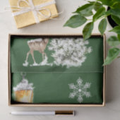 Traditionelle rustikale frohe Weihnachten Seidenpapier (Geschenk)