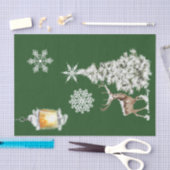 Traditionelle rustikale frohe Weihnachten Seidenpapier (Handwerk)