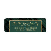 Traditionelle rustikale Grün- und Gold-Karierte We (Vorne)