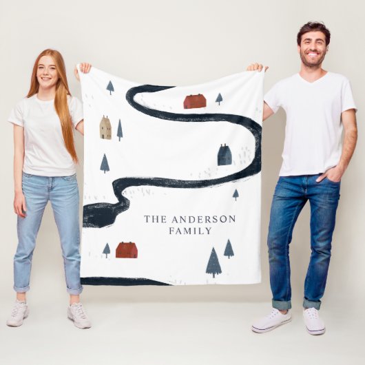 Traditionelle Rustikale Marine Roten Winter Frohe Fleecedecke (Beispiel)