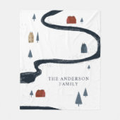 Traditionelle Rustikale Marine Roten Winter Frohe Fleecedecke (Vorderseite)