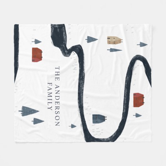 Traditionelle Rustikale Marine Roten Winter Frohe  Fleecedecke (Vorderseite (Horizontal))