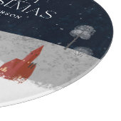 Traditionelle rustikale Winterdekoration Weihnacht Schneidebrett (Ecke)