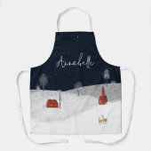 Traditionelle rustikale Winterdekoration Weihnacht Schürze (Vorderseite)