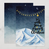 Traditionelle rustikale Winterskarte Feiertagskarte (Vorne/Hinten)