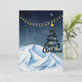 Traditionelle rustikale Winterskarte Feiertagskarte (Stehend Vorderseite)