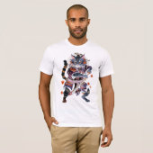 Traditionelle Samurai-Katze T-Shirt (Vorne ganz)