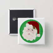 Traditionelle Santa Claus T - Shirt und Geschenke Button (Vorne & Hinten)