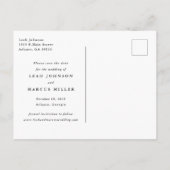 Traditionelle Save the Date Postkarte (Rückseite)