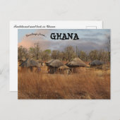 Traditionelle Schlammhütten in Ghana Postkarte (Vorne/Hinten)