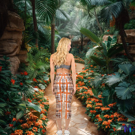 Traditionelle schottische Plaid in Browns and Oran Capri Leggings