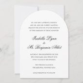 Traditionelle Schwarz-Weiß-Hochzeit Einladung (Vorderseite)