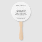 Traditionelle Schwarz-Weiß-Hochzeit Fächer (Rückseite)