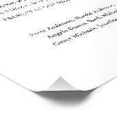 Traditionelle Schwarz-Weiß-Hochzeit Fotodruck (Ecke)