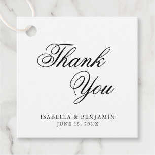 Traditionelle Schwarz-Weiß-Hochzeit Geschenkanhänger