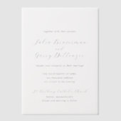 Traditionelle Schwarz-Weiß-Hochzeit Pergament Einladungen (Vorderseite)