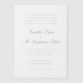 Traditionelle Schwarz-Weiß-Hochzeit Pergament Einladungen (Vorderseite)