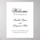 Traditionelle Schwarz-Weiß-Hochzeit Poster (Vorne)