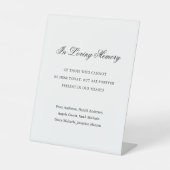 Traditionelle Schwarz-Weiß-Hochzeit Sockelschild (Vorderseite)