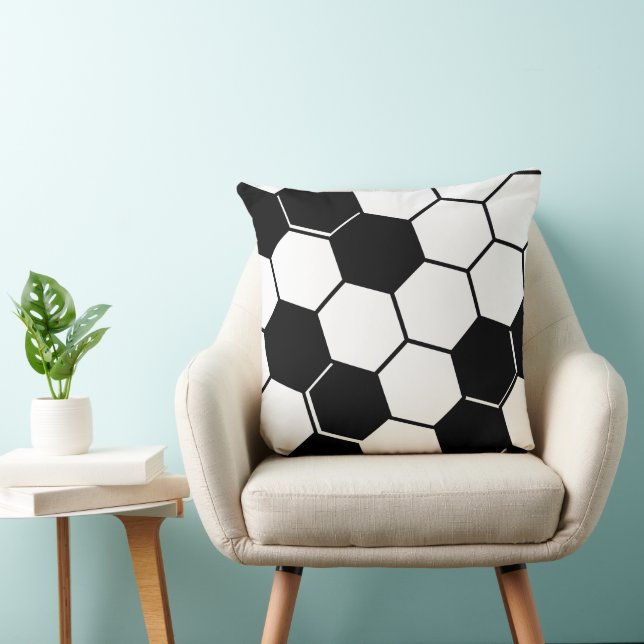 Traditionelle Schwarz-Weiß-Honigwabe Kissen (Stuhl )