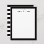 Traditionelle Schwarz-Weiß-Stationerie Einladung (Vorne/Hinten)