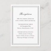 Traditionelle Schwarz-Weiß-Zeitlose Hochzeit Begleitkarte (Vorderseite)