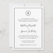 Traditionelle schwarz-weiße Hochzeit alles in eine