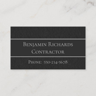 Traditionelle schwarze, graue und weiße Visitenkar Visitenkarte