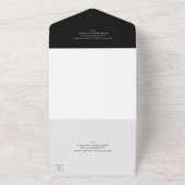 Traditionelle Schwarze Hochzeit All In One Einladung (Außenbereich)