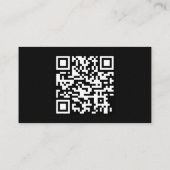 Traditionelle schwarze QR-Code-Visitenkarte Visitenkarte (Rückseite)