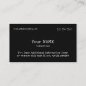 Traditionelle schwarze QR-Code-Visitenkarte Visitenkarte (Vorderseite)